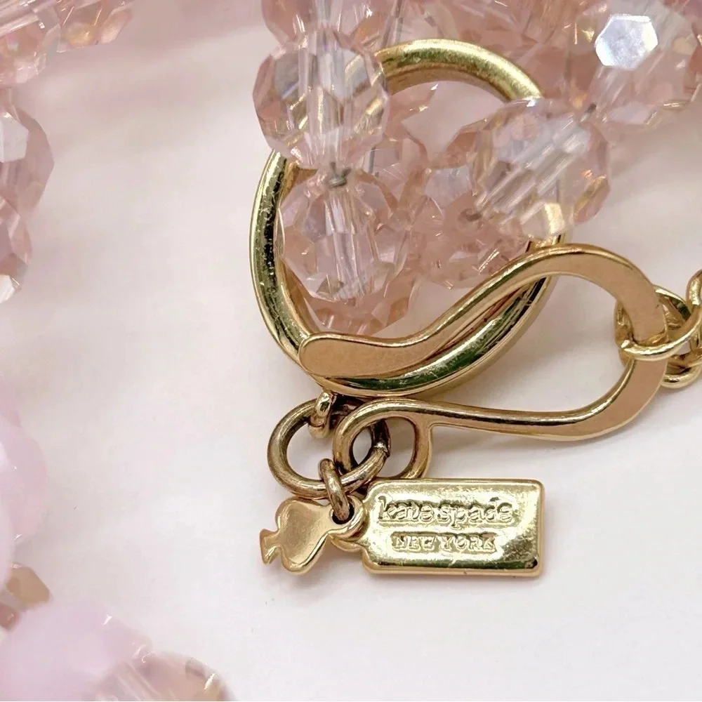 Kate Spade The Bead Goes On Pink Beaded Necklace